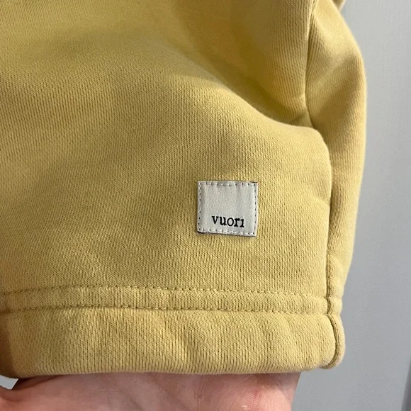 Vuori ‘Restore’ Crewneck Yellow Pullover with Drawstrings - Women's XL